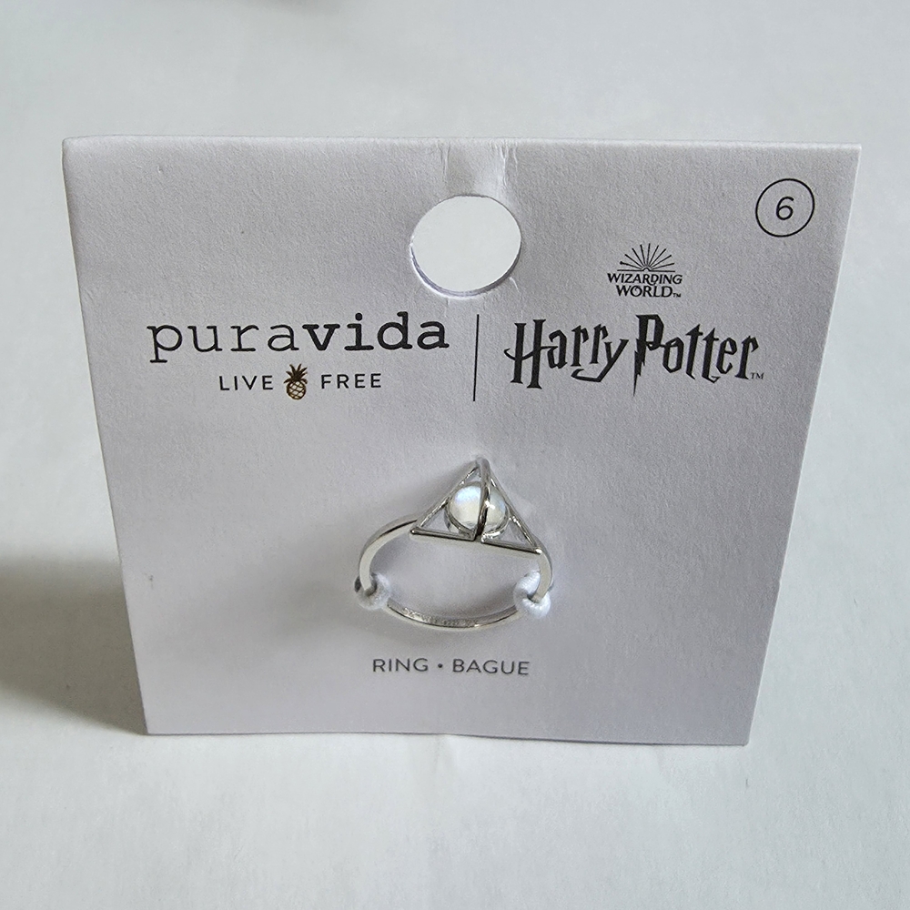 Pura Vida Silver Deathly Hallows Ring
